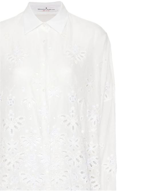 Ivory white cotton shirt Ermanno Scervino | D442K305QLTB4427